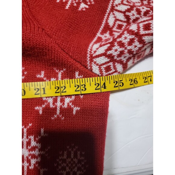 Party Sweater Mens Red Cat Christmas 100% Acrylic Sweater - Size XL - Picture 3 of 4